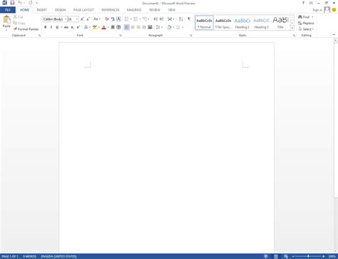 Microsoft Office 2013 Word 2013 Interface Function At A Glance
