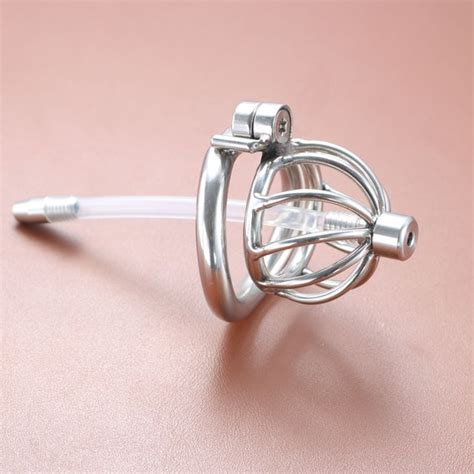 Small Chastity Cage With Catheterstainless Steel Sissy Etsy Uk