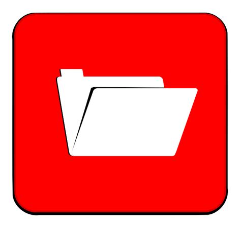 Red Folder Button Clip Art At Vector Clip Art Online