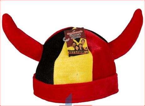 Een voetbal tenue nodig voor training? Voetbal Hoed Belgie met Rode Hoorns kopen bij Vlaggenclub