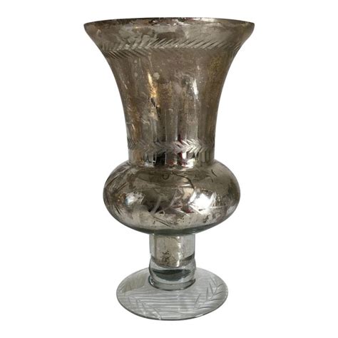 Image Of Etched Mercury Glass Vase Mercury Glass Vase Vase Vase Shop
