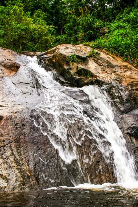 Rock Stones Waterfall Beautiful Nature In Thailand Travel Stock Photo