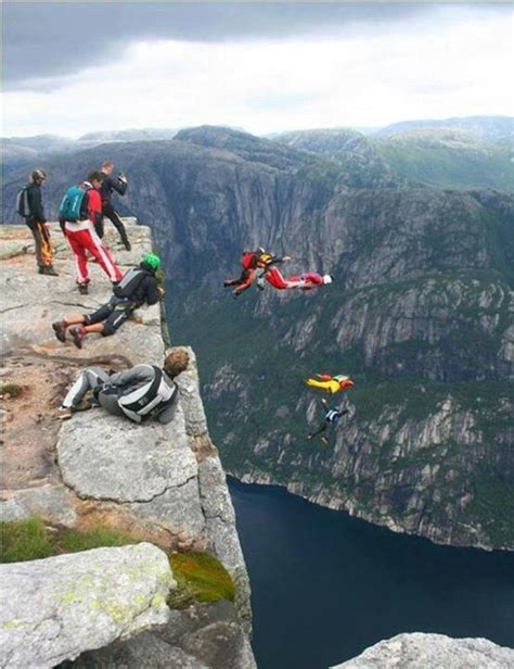 Base Jumping Off Kjerag Cliff In Norway What An Adrenaline Rush
