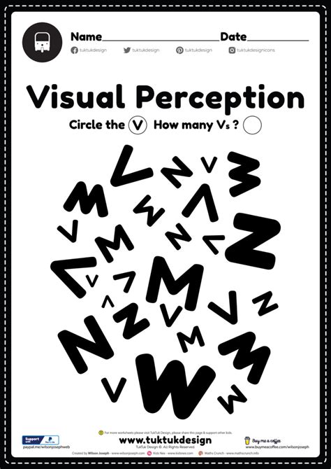 Visual Perceptual Skills Activity Free Printable Pdf Visual