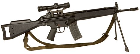 Deactivated Heckler And Koch 33 Hk33 Sniper Rifle Modern Deactivated