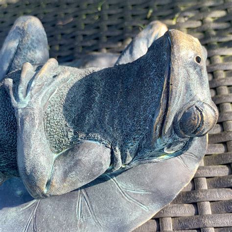 Reclining Frog Sculpture By London Garden Trading