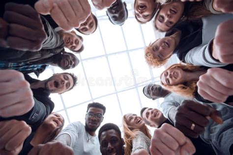 Group Of Diverse Young People Joining Their Hands In A Ring Stock Image