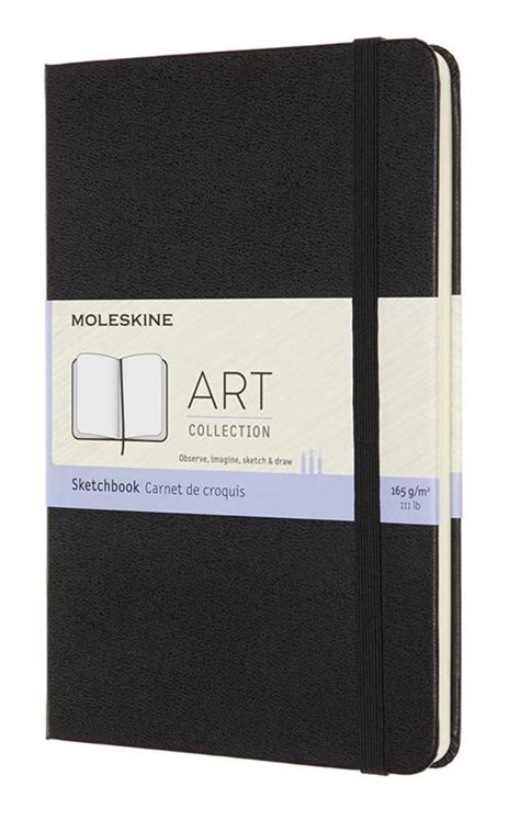 Moleskine Sketchbook Black Plain Medium Hard Cover