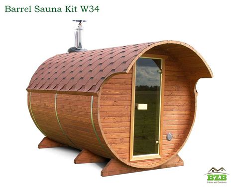 2 Room Barrel Sauna Kit W34 Sauna Heater Included Bzb