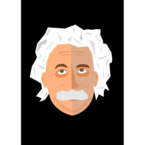 Albert Einstein In Black Background Free Svg