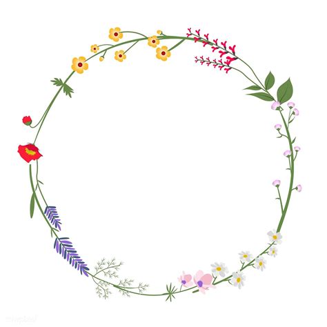 Round Wild Flower Vector Illustration | free image by rawpixel.com