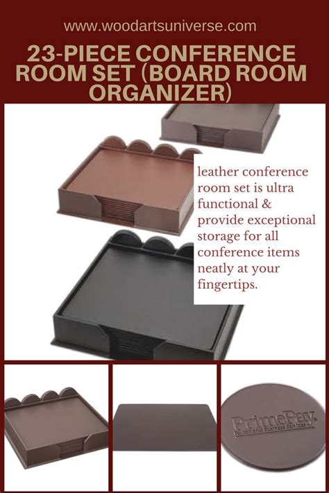 Dark Brown Bonded Leather 23 Piece Conference Room Set Board Room