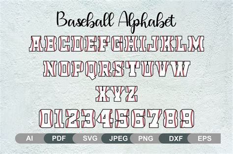Baseball Font Svg Softball Letters Half Baseball Font Tail Etsy