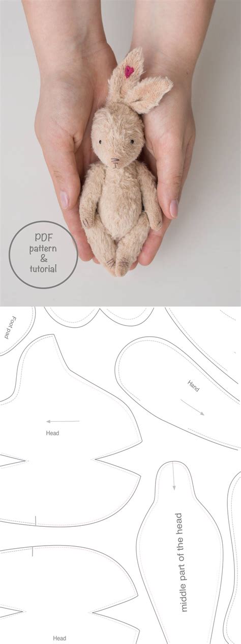 Plush Sewing Pattern And Tutorial Pdf Diy Bunny Rabbit Lover T