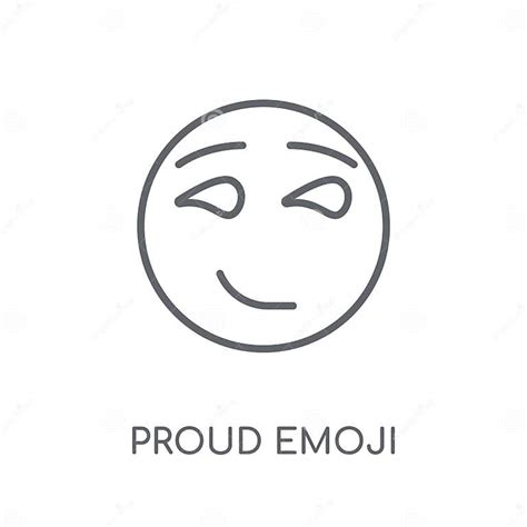 Proud Emoji Linear Icon Modern Outline Proud Emoji Logo Concept Stock