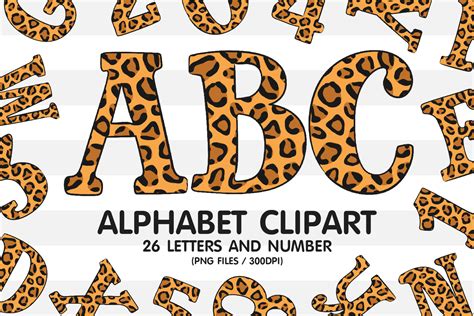 Leopard Alphabet Letters Sublimation Png Graphic By Goodscute