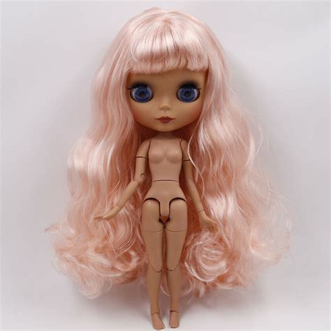 12 Factory Blythe Doll 16 Bjd Doll Long Pink Mix Blonde Joints Body Black Skin Ebay