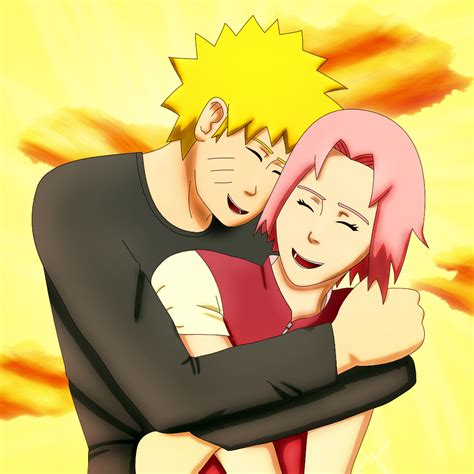 Naruto And Sakura Hug 2 By Mid25 On Deviantart