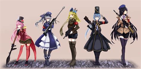 Gun is a weapon that discharges bullets using gunpowder and other forms of pressure at the pull of trigger. anime, Anime Girls, Gun, Weapon, Uniform, Original ...