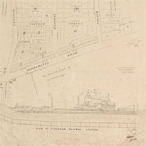 Detail From Plan Of Petersham In Sydney Originally Called Sydenham