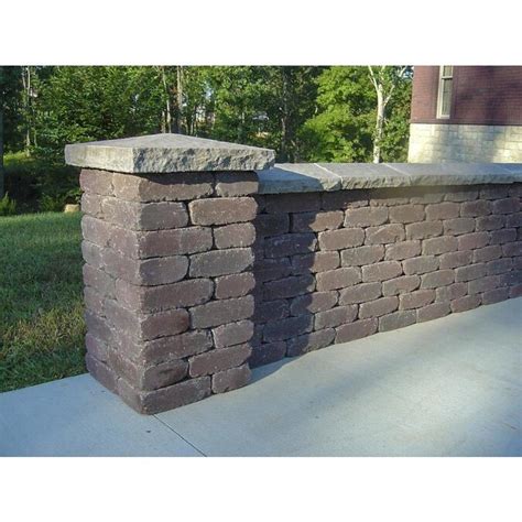 Tumbled Retaining Wall Tancharcoal Retaining Wall Block Common 4 In