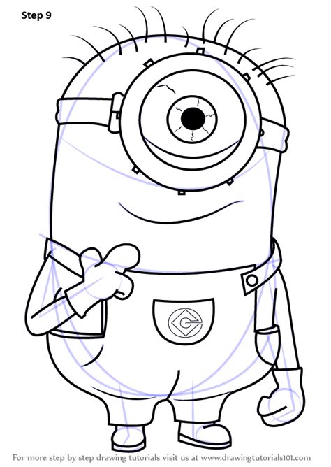 Learn How To Draw Stuart From Minions Minions Step By Step Drawing