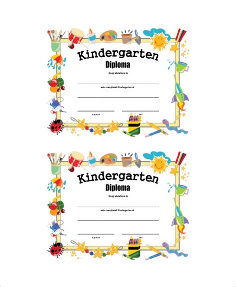 Graduation Free Printable Kindergarten Certificate Template Printable