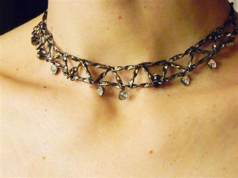Vintage Choker Necklace Rhinestone Choker Collar Victorian Etsy