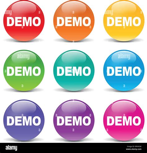 Vector Illustration Of Demo Set Icons On White Background Stock Vector