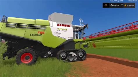 Farm Simulator 17grass Cutting With 2 Combine Mods Youtube
