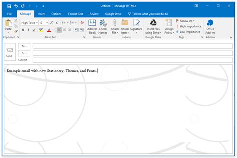 Outlook 2016 Using Personal Stationery Grok Knowledge Base