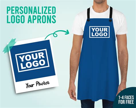 Custom Logo Apron Kitchen Apron For Women And Men Add Any Text Etsy