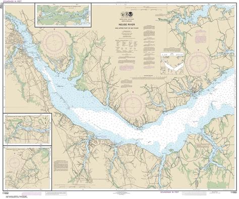 Themapstore Noaa Chart 11552 Neuse River Bay River New Bern