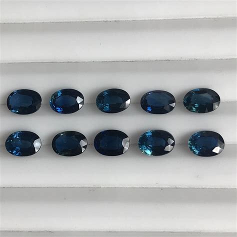 5 Pcs 6x4mm Natural Blue Sapphire Faceted Oval Gemstone Loose Etsy