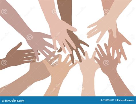 Hands Of Teamwork Stock Illustration Illustration Of Cooperation