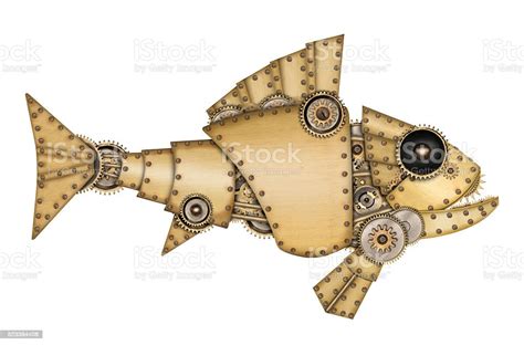 Steampunk Style Industrial Mechanical Fish Stock Photo Download Image