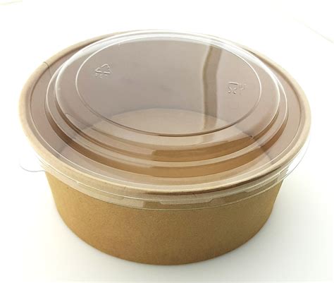 Multipack Kraft Salad Paper Bowl With Lid 25 Pieces Multipack Best Food Packaging Company Uae