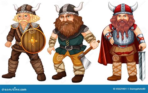 Vikings Ilustración Del Vector Ilustración De Caracteres 45629401