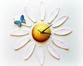 Items Similar To Flower Wall Clock Daisy Clock With Petals Stickers