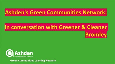 Green Communities Network In Conversation With Greener And Cleaner