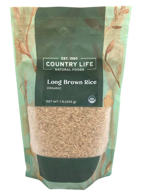 Long Brown Rice Organic Lundberg Country Life Natural Foods
