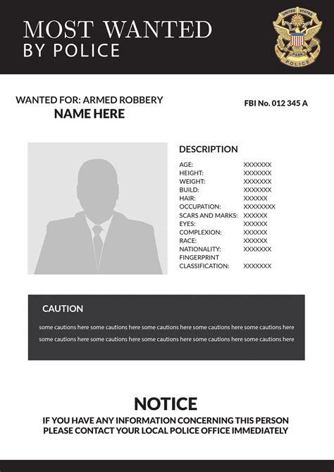 Fbi Most Wanted Poster Template I Want To Moveto