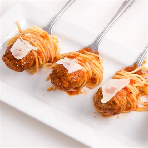 Spaghetti And Meatball Appetizer Devour Dinner
