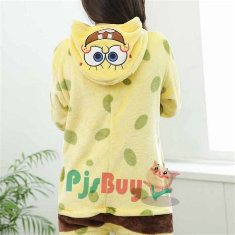 Spongebob Onesie Pajamas Soft And Cozy Adult Animal Onesies