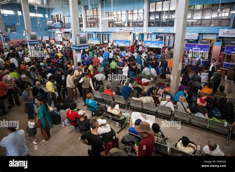 Passengers Waiting For Their Flights In The Domestic Terminal