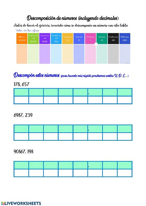 Worksheets Periodic Table Notebook Texts Comparing Decimals