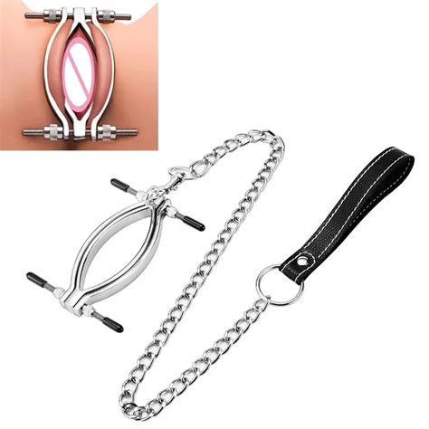 Metal Labia Clip Expansion Device Vaginal Speculum Clitoral Stimulator Bdsm Bondage Thigh Labia