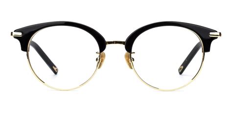Yvonne Gold Browline Glasses， Fashion Browline Eyeglasses Online Abbe Glasses