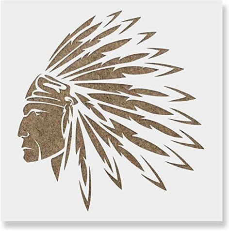 Native American Indian Stencil Template Reusable Stencil