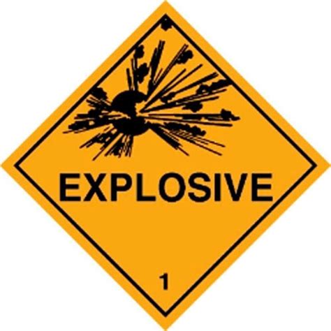 1 Explosive Hazard Labels